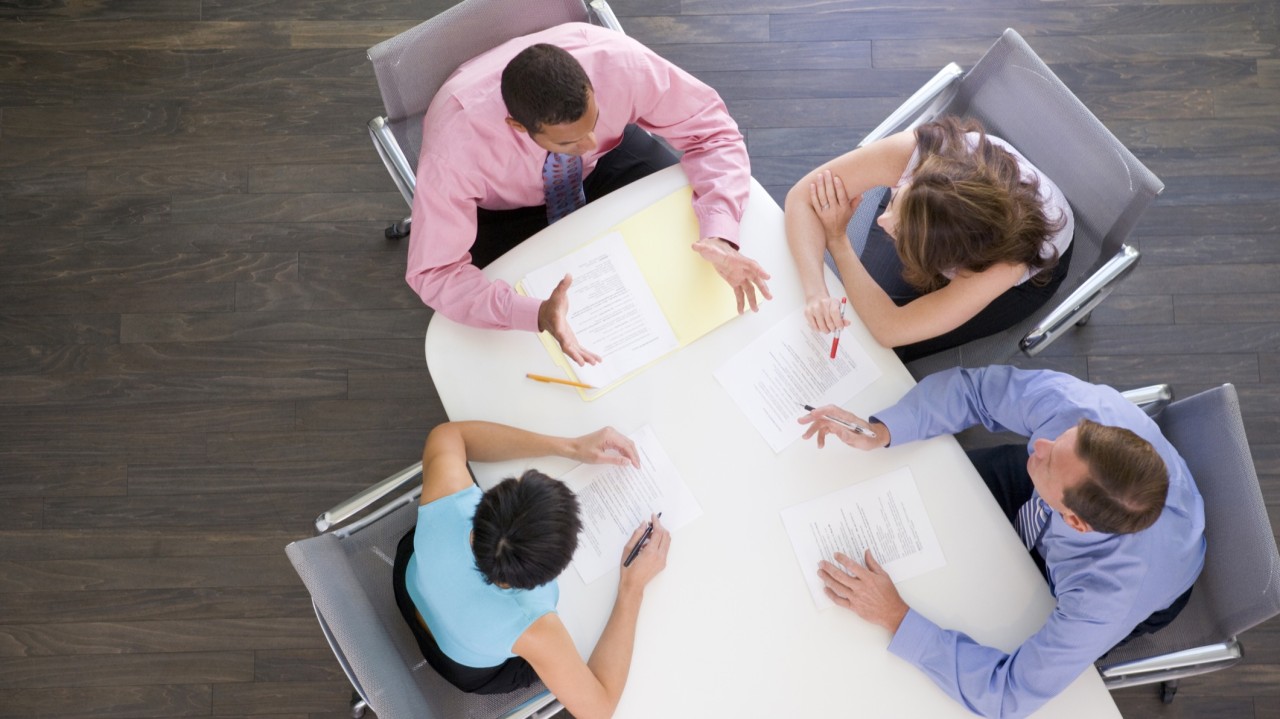 group of business people communicating effectively